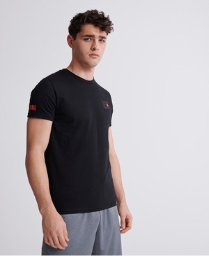 Superdry Core Sport Small Logo Férfi Pólók Fekete | CSEQM9270